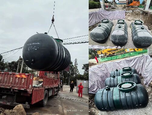 直擊安裝現(xiàn)場(chǎng)！澳科中意3DFF雙層儲(chǔ)油罐入駐中石油某加油站